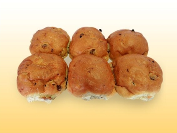 Mini rozijnenbolletjes 12 stuks